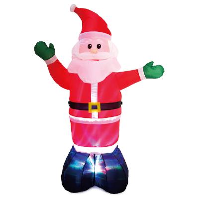 China Polyester Fiber 4 Ft Inflatable Santa Claus Decoration With Disco Light Show 2020 New Product 120 Cm Christmas Ornaments for sale