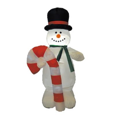 China 4 Legs 120cm Outdoor Inflatables Snowman Christmas Handing Inflatables Crutches Addiction Waterproof For Christmas Decoration for sale