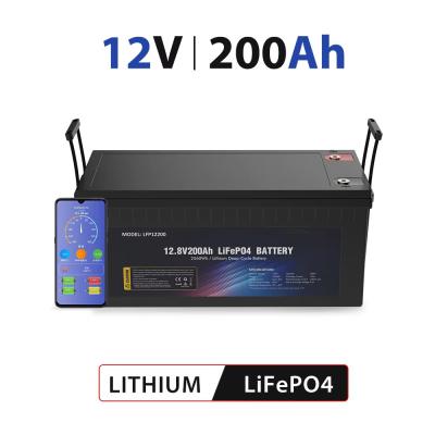 China 200AH 12V Lithium Rv Battery LiFePO4 Energy Storage For Mobile Camper for sale