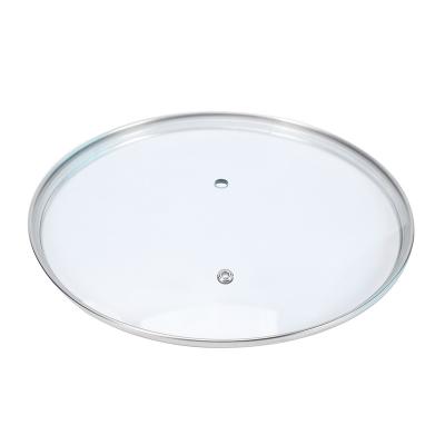 China Sustainable Manufacturer Stainless Rim GP Type Tempered Glass Lid For Cookware Sets for sale