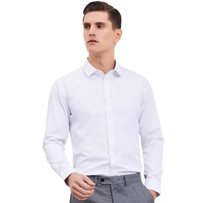 China High Quality Custom Made Polyester 40s Cotton Long Sleeve Anti-pilling Dress Shirt Mens Professional Business Shirts for sale