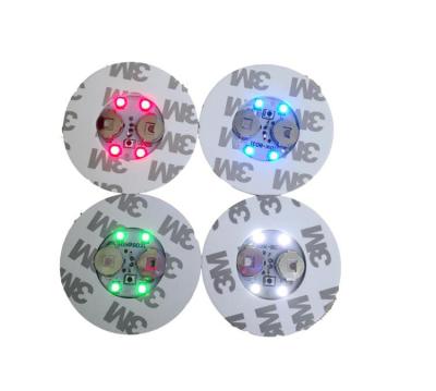 China Nightclubs Party Bar Light Shine LED Coaster, LED Pad, LED Sticker Cup Light for Decoration Props for Rave Led Sticker Bottle for sale