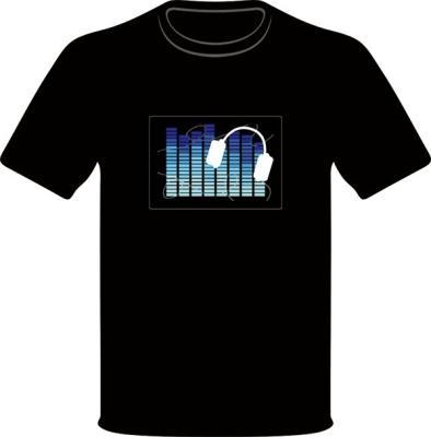 China Festival Party Club DJ Graphic Equalizer Clothes EL Light Up Sound Activated Led T-Shirt Good For Nightclub Costume for sale