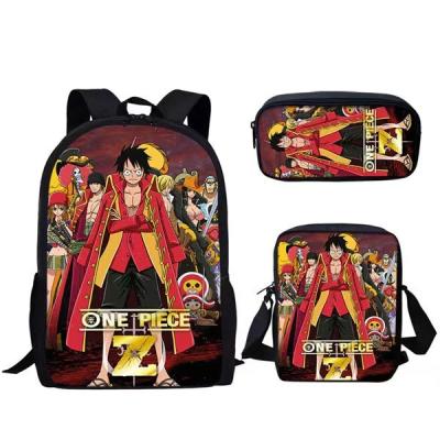 China Fashionable Custom Anime 3Pcs Cigar Backpack New Designs Waterproof For Men Boys Trunk Bag Shoulder School Bag Travel Bag for sale