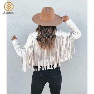 China QUICK DRY Women's Clothing Factory Drop New Tassel Long Sleeve Women's Jackets Elegant Quality for sale