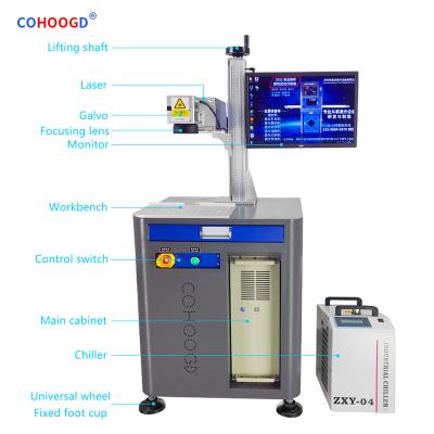 China Hot Selling Water Cooled Glass Bottle Plastic Bag Laser Printer With Good UV Effect 3w 5w 10W Laser Marking Machine for sale