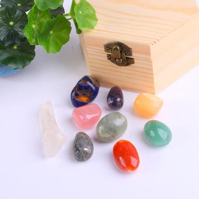 China Europe Custom Chakra Crystal Healing Stone Gift Box Set Natural Reiki Meditation Crystal Set for sale