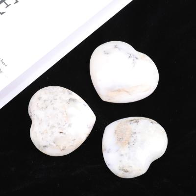 China Wholesale Natural High Quality Opal Crystal Heart Reiki Crystals Healing Stones Stone Heart From Europe for sale