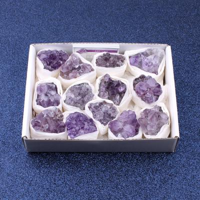 China Natural Crystal Therapy High Quality Stone Reiki Group Europe Amethyst Quartz Group Gift Set for sale