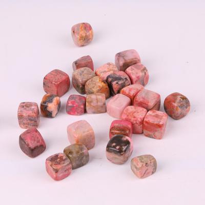 China Europe Hot Selling Custom Natural Crystals Cube Healing Stones Rhodonite Crystal Crystal Tumbled Stones for sale