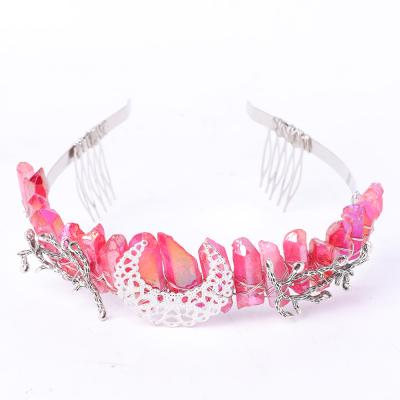 China High Quality Aura Quartz Crown Hair Accessories Europe Jiejing Witch Moon Hair Bands For Gifts for sale