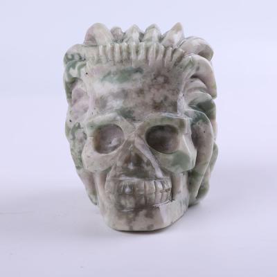 China Wholesale Europe Custom Halloween Carving Skulls Crystal Skulls Gemstone Crafts For Healing for sale