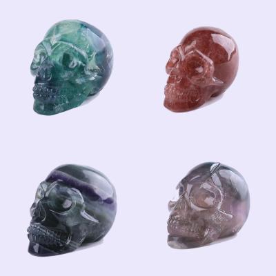 China Europe 2kg to 10kg Large Size Custom Crystal Skulls Opens Halloween Hand Skull Crystal Therapy Stones for sale