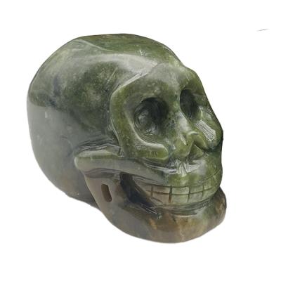 China Wholesale Handcrafted Polished Green Quartz Crystal Skulls Jade Crafts from Europe for sale