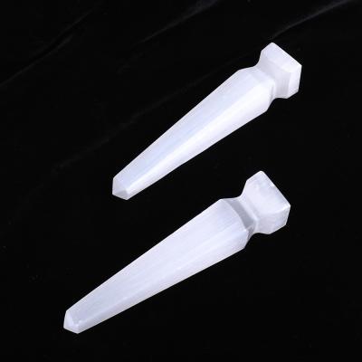 China Wholesale High Quality Natural White Selenite Tower Monument Energy Selenite Sticks From Europe for sale