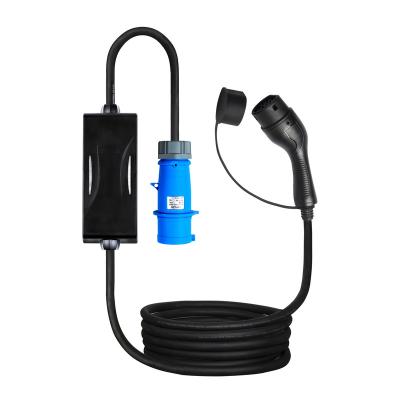 China Electric Car Charger Charging Cheap Price [TYPE - 2 EV Portable Charger] 32A 7kw No Pin Smart Charging Electric Vehicle 3 Battery France IEC Mobile Connector New Energy Vehicle UK screen indicator IP65 cable 5m for sale