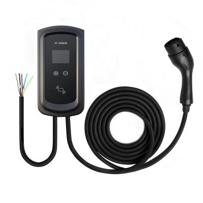 China EV Charger Type2 AC 11KW Protibal EV Charger With IP54 Connector 2.8 Inch Screen / Mode2 Electric Car Charging Station for sale