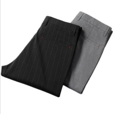 China Anti-Wrinkle Men's Fit Pants Male Casual Business Party Wear Slim Fit Stretch Pants Formal Wedding Stretch for sale