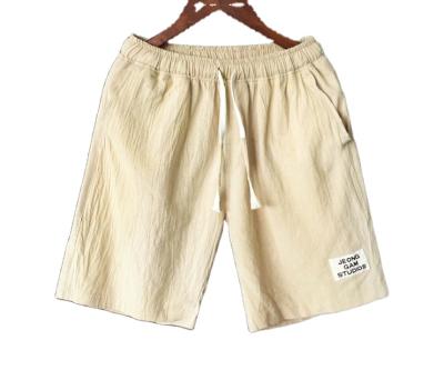 China Factory Fashionable Anti-wrinkle Cotton And Canvas Mens Shorts Elastic Waist Gym Shorts for sale