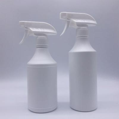 China 500ml 16oz Eco-friendly HDPE Material Plastic Bottle With Spray Actuator For Disinfectant Fluid for sale