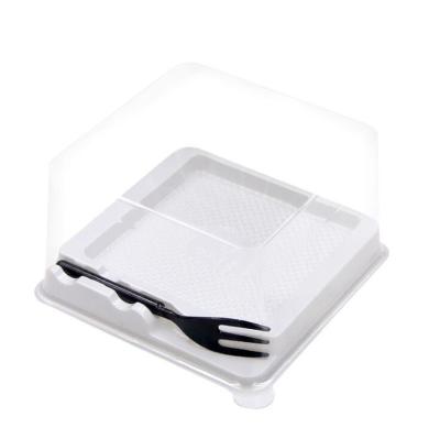 China Disposable Disposable Plastic Packaging Box Mousse Cake Food Packaging Plastic Transparent Packaging Box for sale