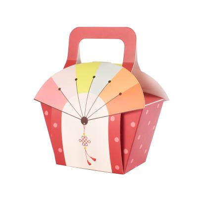 China Materials Chinese Style Lady Bag Design Fernanda Moon Cake Nougat Cookie Color Reused Portable Candy Box for sale