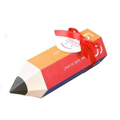 China Creative Custom Korean Food Small Stain Recycled Candy Pencil Box Materials Cartoon Card Packaging Box White Box for sale