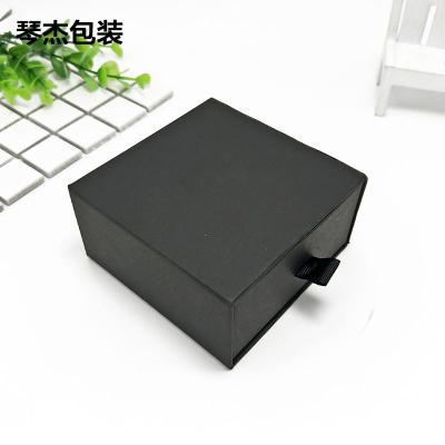 China 2021 Wholesale Recycled Black Materials Classics Drawer Earrings Jewelry Box Pearl Jewelry Box for sale