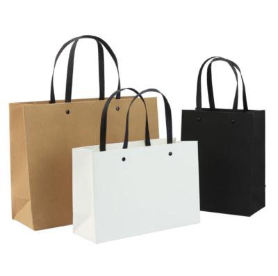 China Recycled Materials Kraft Paper Bag With Handle Paper Bags For Food Catering Luxury Brown Paper Shopping Bag for sale