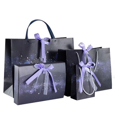 China Recycled Materials 2021 Large White Paper Shopping Gift Bag Wholesale Luxury Hair Packaging Paper Bags for sale