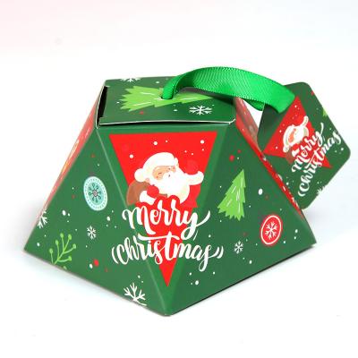 China Recycled Materials Ready To Ship Cookies Gift Box Supplies Christmas Candy Box Creative Baked Pastry Box for sale