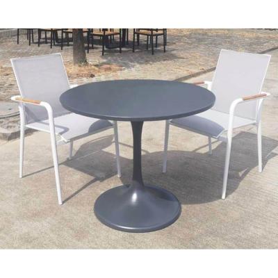 China Modern White Aluminum Outdoor Furniture Armchair Set Outdoor All Weather Furniture Patio Furniture Table Chair for sale