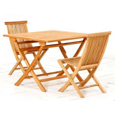 China Garden Table Furniture Waterproof Outdoor Teak Outdoor Furniture Waterproof Wooden Folding Garden Chair Set Outdoor Sets for sale