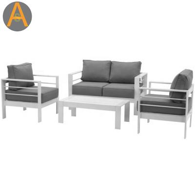 China Outdoor Sofa Set Aluminum Patio Sofa Set Hot Sale Modern Design Furniture Garden Conversation Set for sale