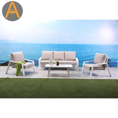 China Outdoor Weather Furniture Weather Furniture Outdoor Garden Furniture Used Aluminum Outdoor Lounge Sofa Lounge Metal Patio Sofa Set Conversation Seating for sale