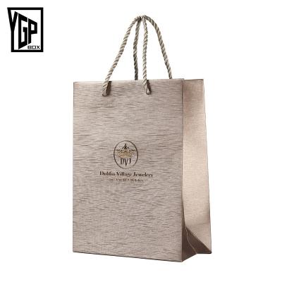 China High Grade Recyclable Solid Color Gold Champagne Jewelery Shopping Bag Perfume Cosmetics Luxury Storage Packaging Bag for sale