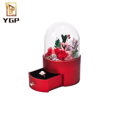 China New Flamingo Flower Box Valentine's Day Flower Gift Box Romantic Immortal Gift Ring Pendant Packaging Box for sale