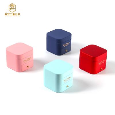 China New Romantic Flip Immortality Flower Box Valentine's Day Mounted Drawer Jewelry Box Ring Lipstick Necklace Jewelry Box for sale