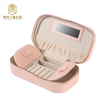 China Wholesale Customization OEM Direct Selling Spot Small Tassel Jewelry Box Portable Korean Jewelry Storage Box for sale