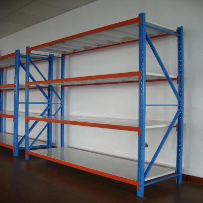 China Corrosion Protection Metal Warehouse Shelf Garage Long Adjustable Medium Duty Rack Storage Span Shelving Bolt-On Brackets for sale