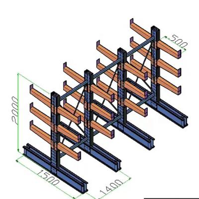 China Industrial Metal Cantilever Cantilever Shelving System Corrosion Protection Peterack Racking Warehouse Storage Racks for sale