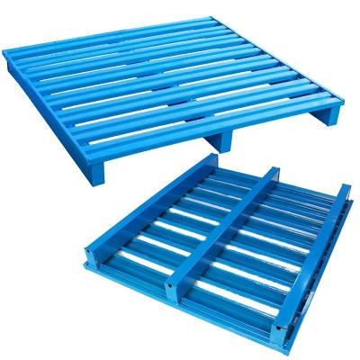 China Corrosion Protection Peterack Flat Product Pallet 500-2000kg Loading Heavy Duty Stackable Durable Forklift Metal Pallet for sale