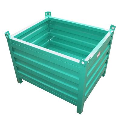 China Corrosion Protection Peterack Warehouse Storage Pallet Box Steel Industry Folding Stacking Steel Container Heavy Duty Stillage Gitterbox for sale