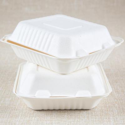 China High Quality Disposable Biodegradable Sugarcane Pulp Box For Food Caterer for sale