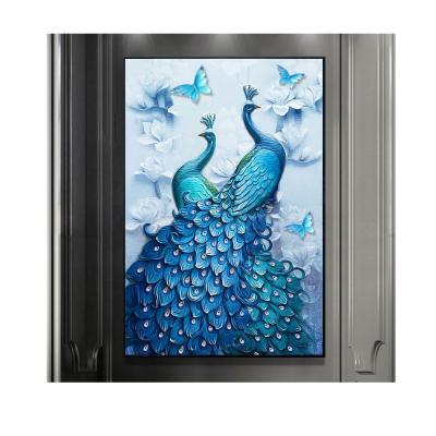 China Special Shaped Blue Peacock Butterfly Rhinestone Wall Home Decor CLASSIC Diamond Embroidery Paintings Art DIY 5D Diamond Painting Kits for sale