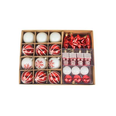 China Christmast 28pcs Ornament Christmas Decorations Christmas Ball Home Gift Box Set Christmas Tree Pendant for sale