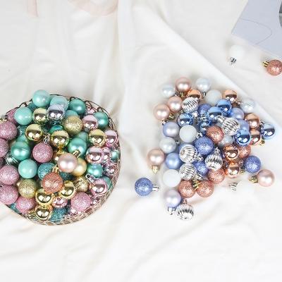 China Christamas Home Decoration 3cm New Design 99PCS Clear Plastic Christmas Balls Ornament for sale