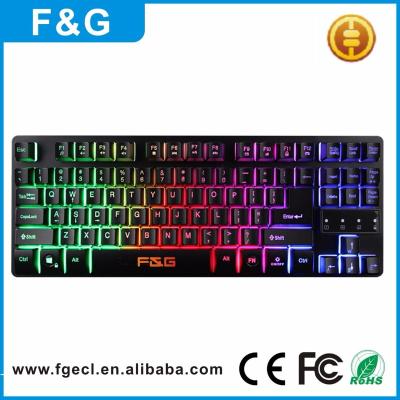 China ERGONOMIC Custom LED Backlit Keyboard LED Russian Gaming Keyboard For Computers for sale