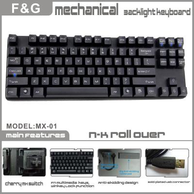 China 87keys compact size standard mechanical keyboard for sale