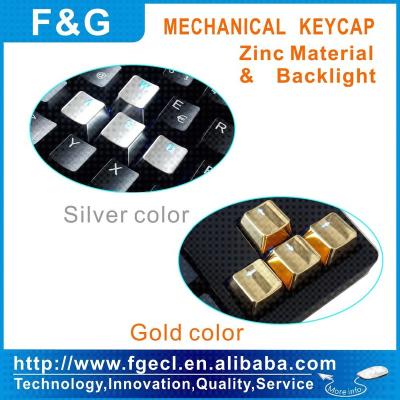 China ERGONOMIC metal (ZINC) backlight keycap for mechanical keyboard for sale